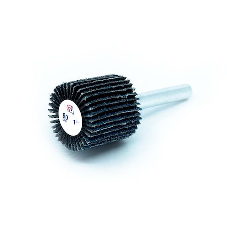 Continental Abrasives 1" x 1" 80 Grit Zirconia Shank Mounted Flap Wheel FW-Z11080